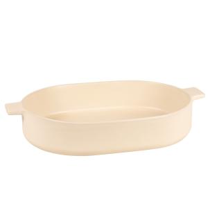 Plat à gratin en grès beige L45