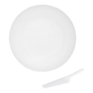 Plat à tarte 31 cm     pelle blanc en porcelaine