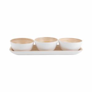 Plat bambou blanc 36x12x6cm