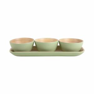 Plat bambou vert 36x12x6cm