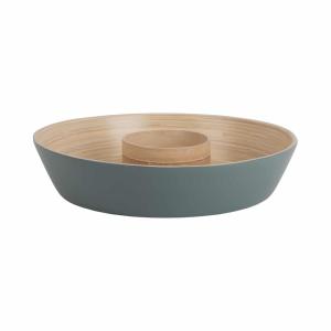Plat bambou vert Ø30cm