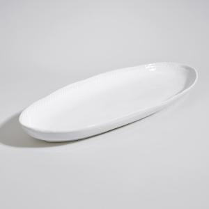 Plat de présentation en céramique blanche