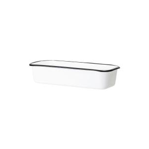 Plat de service en métal blanc