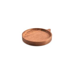 Plat de service marron en bois 25xh3,5cm