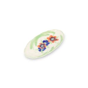 Plat de service multicolore en grès 30,5x15,5cm