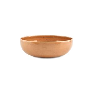 Plat de service orange en grès 25,5xh8cm
