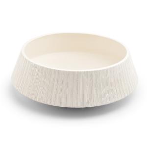 Plat décoratif 35xH12cm beige en grès