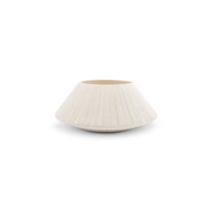Plat décoratif beige en grès 32xh14,5cm