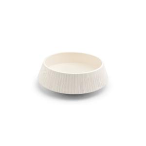 Plat décoratif beige en grès 35xh12cm