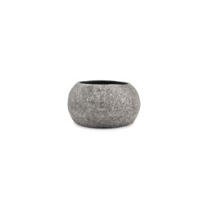 Plat décoratif gris en grès 26xh13,5cm