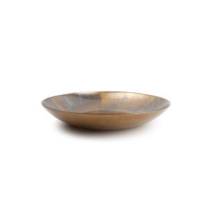 Plat décoratif marron en verre 40xh6,5cm