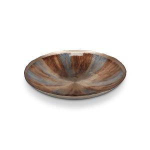 Plat décoratif multicolore en verre 40xh6,5cm