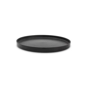 Plat décoratif noir en métal 25xh1,5cm