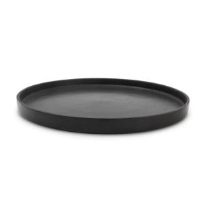 Plat décoratif noir en métal 37xh1,5cm