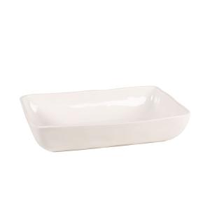 Plat en grès blanc L27