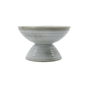 Plat en grès gris et bleu
