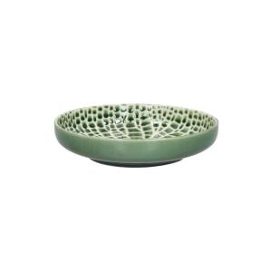 Plat en porcelaine verte D20.3