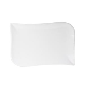 Plat Melody 36x24 cm blanc en porcelaine