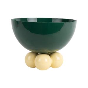 Plat métal vert 26x26x15cm