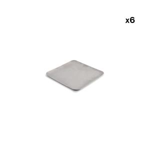 Plateau 19x19xH0,5cm antique or  - Lot de 6