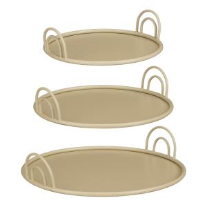 Plateau Beige Fer H9xl42xL42cm