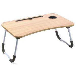 Plateau de lit en bois et métal pour ordinateur avec tiroir…