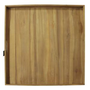 Plateau de service en bois de teck 60 x 60 cm