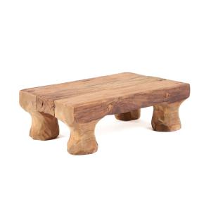 Plateau de service en bois de teck de couleur marron 20 x 3…