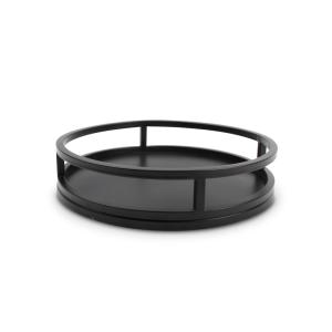 Plateau de service noir en métal 29,5xh7cm