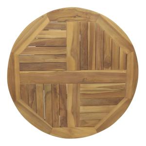 Plateau de service tournant, bois de teak Ø 60 cm