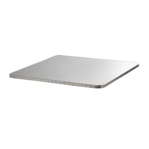 Plateau de table carré en aggloméré et inox 70 x 70 cm gris…