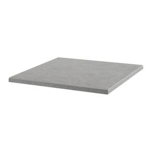 Plateau de table carré stratifié 60 x 60 cm béton ciré