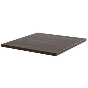 Plateau de table carré stratifié 60 x 60 cm bois foncé