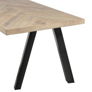 Plateau de table en bois motif de chevrons 6 personnes