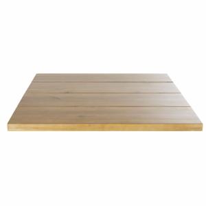 Plateau de table extérieur carré en acacia 2 personnes L70