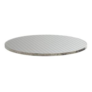 Plateau de table rond en aggloméré et inox 70 cm