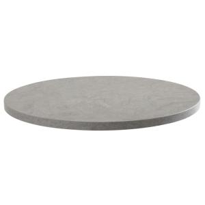Plateau de table rond en mélaminé 60 cm béton ciré