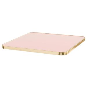 Plateau de table stratifié 70 cm marbre et bord aluminium r…