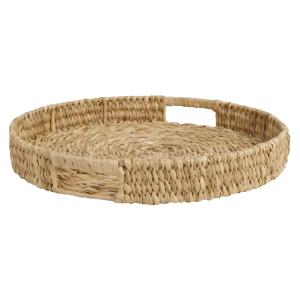 Plateau déco en fibre végétale tressée