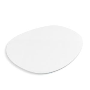 Plateau décoratif en métal blanc, 30x23 cm