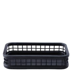 Plateau décoratif rectangulaire noir D36