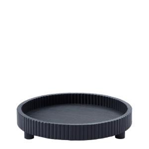 Plateau décoratif rond noir L56