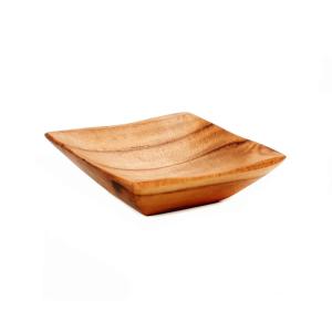 Plateau en bois de teck naturel 6x6 cm