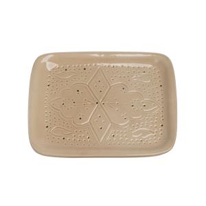 Plateau en céramique beige