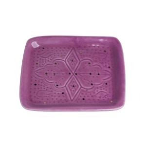 Plateau en céramique violet
