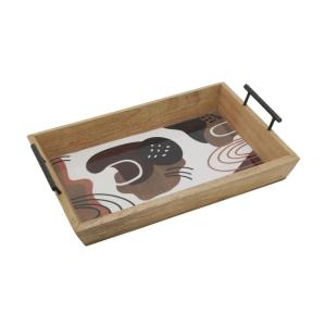 Plateau  en manguier et résine