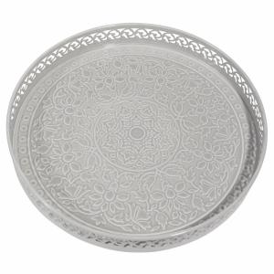 Plateau en métal gris D 31 cm KAOMA