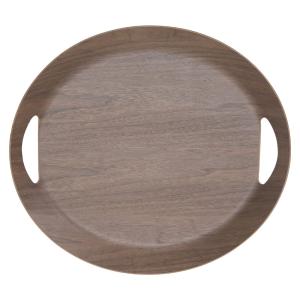 Plateau ovale   46 cm en bois marron