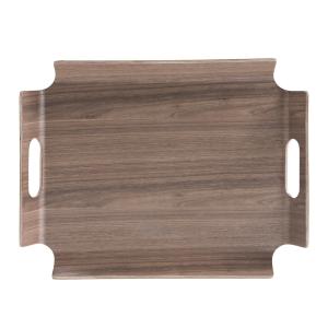 Plateau rectangle 44.5 x 33.5 cm  brun marron en bois