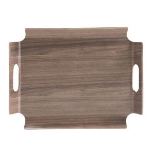Plateau rectangle 44.5 x 33.5 cm No Angle   marron en bois